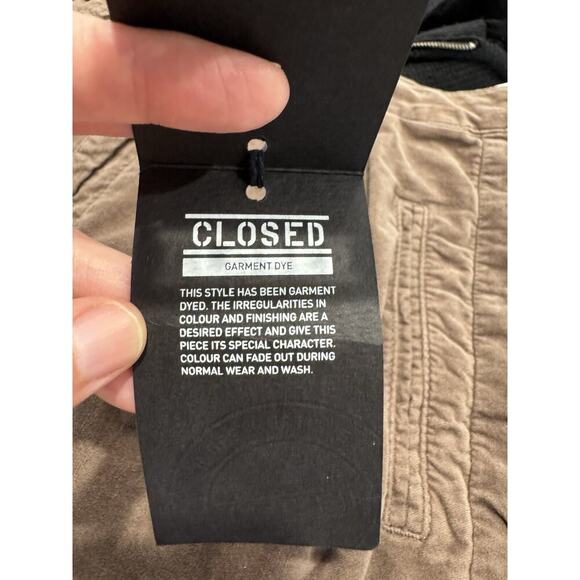 CLOSED Size 42 Made In Italy Brown Velvet Shorts Barry High Rise Pleated Pockets - Picture 8 of 9